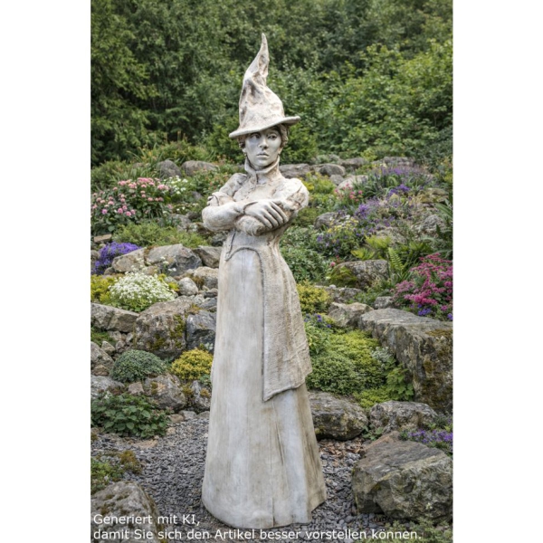 Steinguss-Hexe „MEDEA“ – Mystische XXL-Gartenskulptur von Fiona Scott